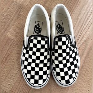 Vans checkered slip ons , size 7
